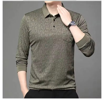 Camisa manga larga para Caballero Tipo Polo/Verde N28