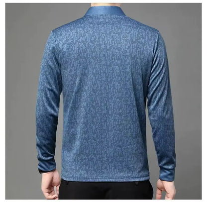 Camisa manga larga para Caballero Tipo Polo/Azul N28