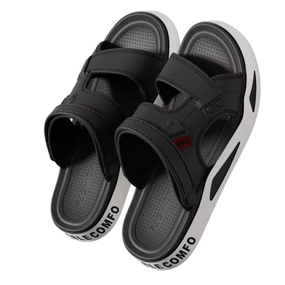 Sandalias Antideslizantes para Caballero /Negro-Blanco N32