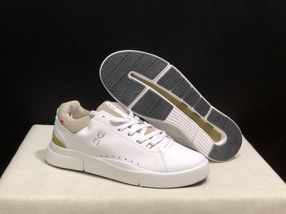 Tenis  Casual On-Cloud - The Roger / Blanco - Beige K301