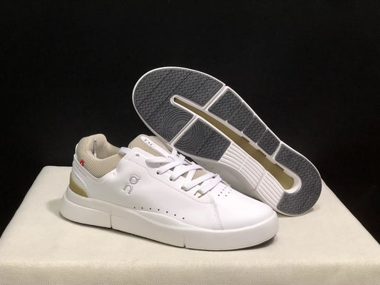 Tenis  Casual On-Cloud - The Roger / Blanco - Beige K301