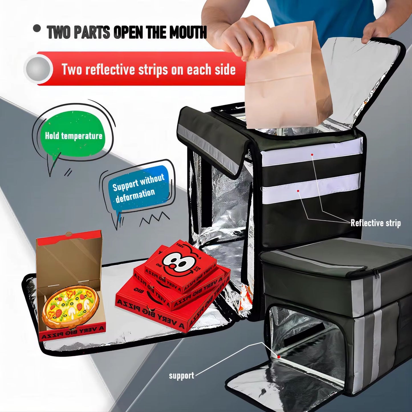 Mochila impermeable para Delivery/ K305