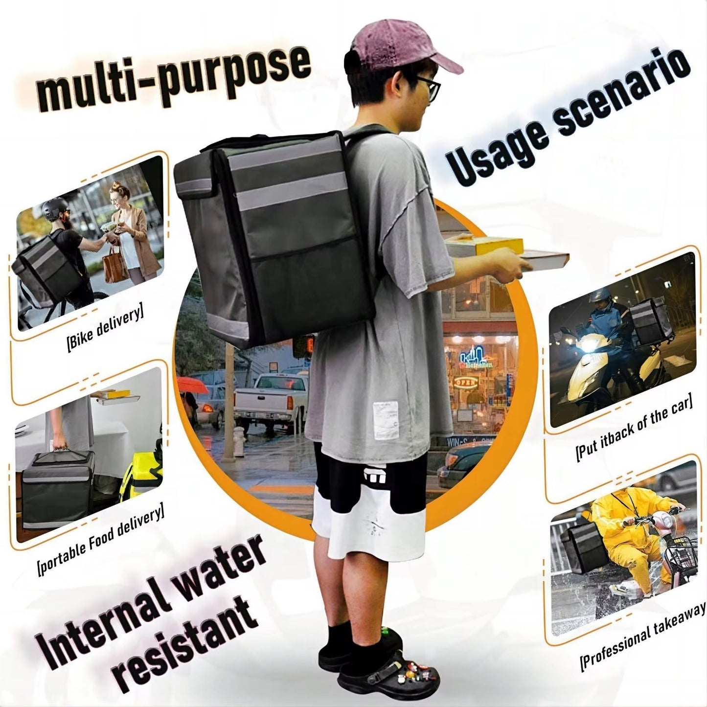 Mochila impermeable para Delivery/ K305