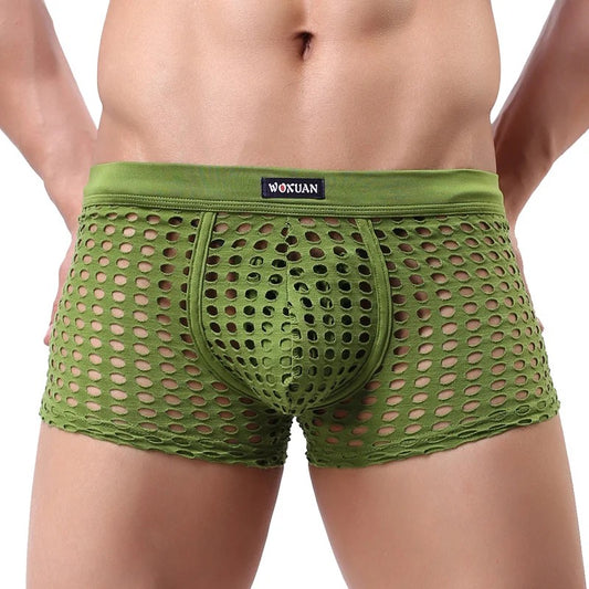 Boxer Malla Transparente - Verde K241
