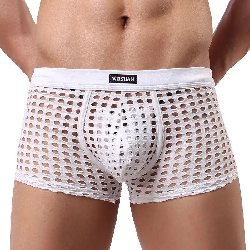 Boxer Malla Transparente - Blanco K241