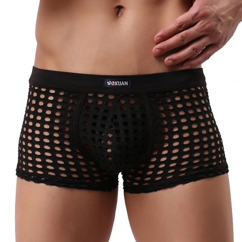 Boxer Malla Transparente - Negro K241