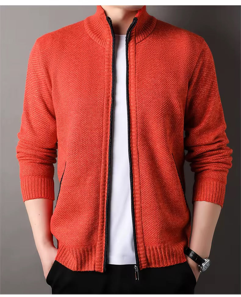 Cardigan para caballero / Naranja K83