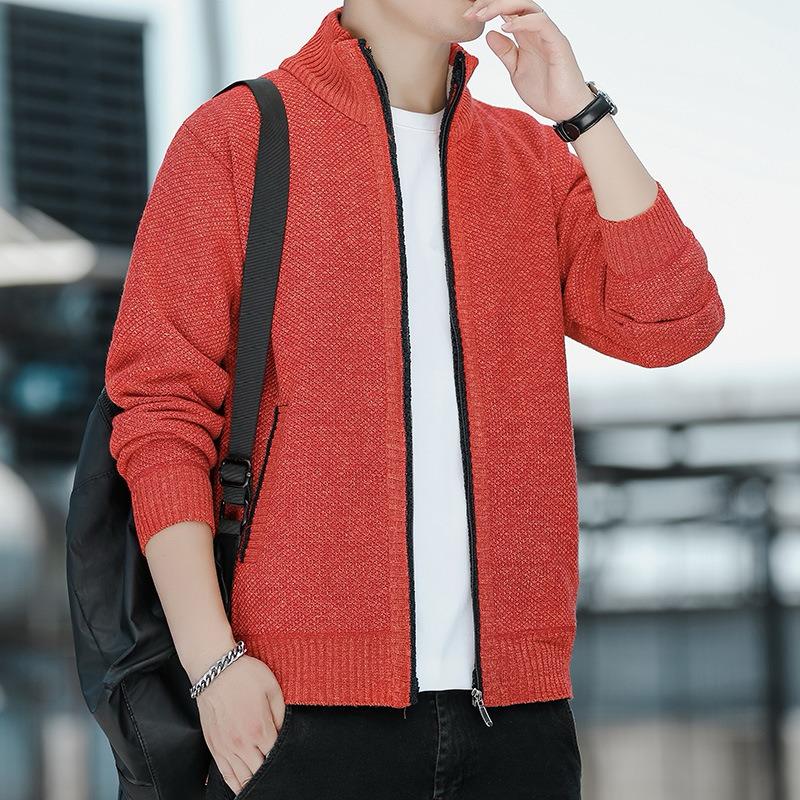 Cardigan para caballero / Naranja K83