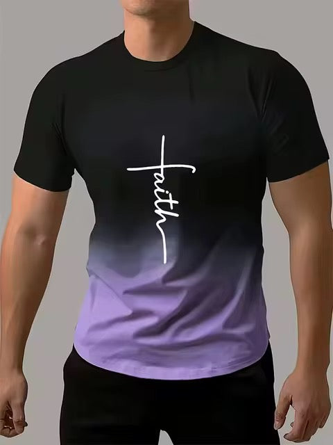 Camiseta casual / Negro-Morado IM24