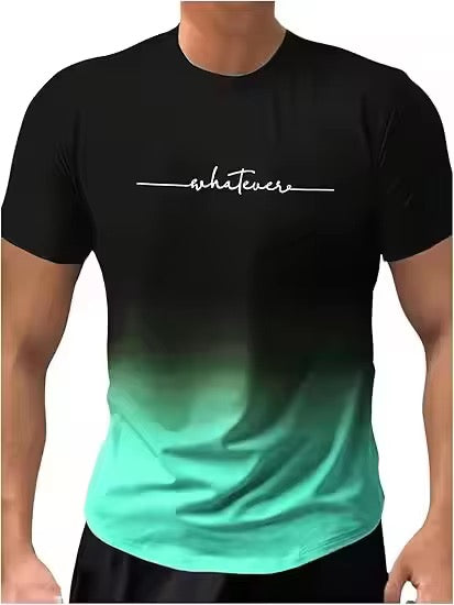 Camiseta casual / Negro-Verde IM23