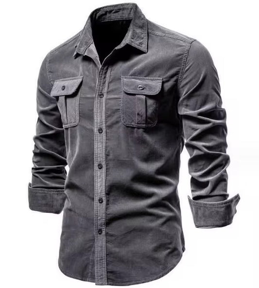 Camisa formal para caballero/ KM06 Gris