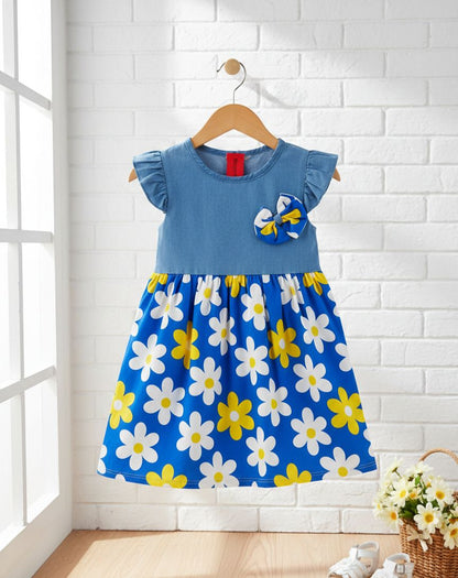 Vestido casual para niña / RA55 / Azul