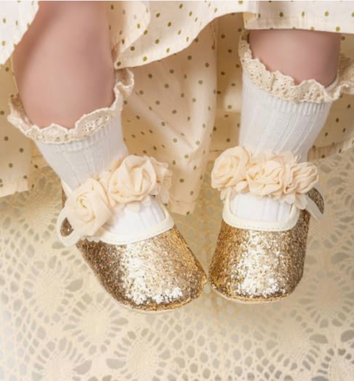 Zapatilla  Para bebé / RA105 Dorado