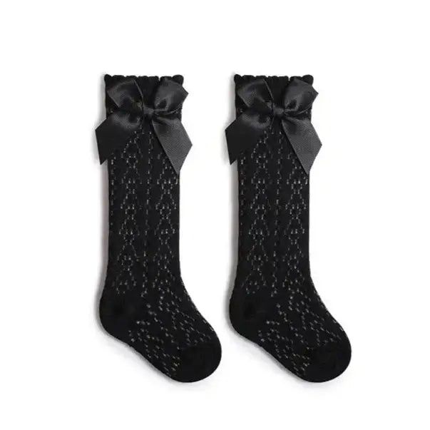 Calcetines para bebe con chongo  / RA110 Negro