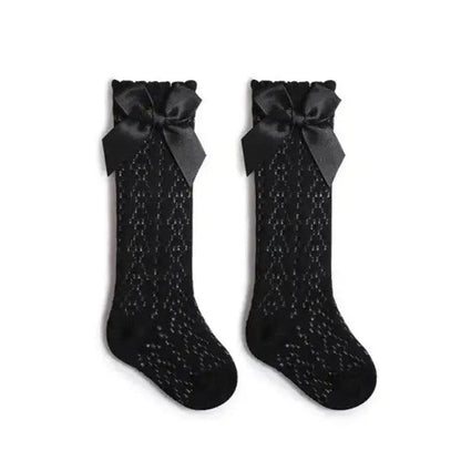 Calcetines para bebe con chongo  / RA110 Negro