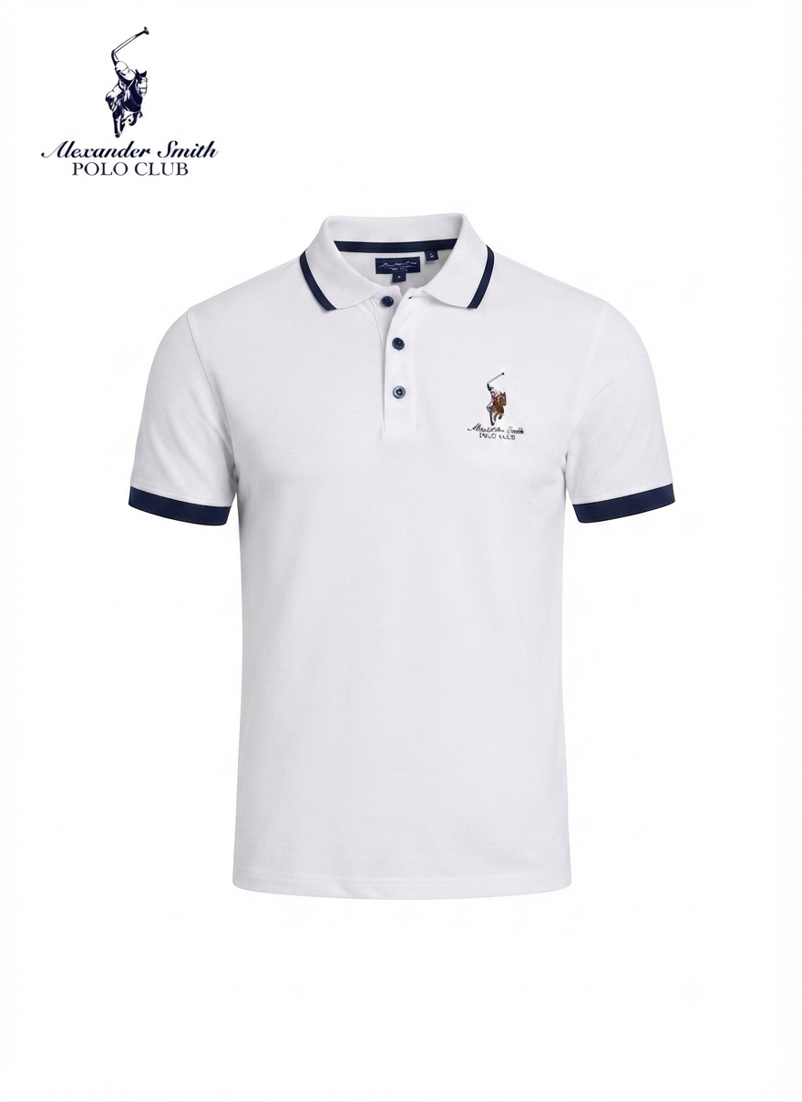 Camisa Polo Club Alexander Smith Blanco NK04
