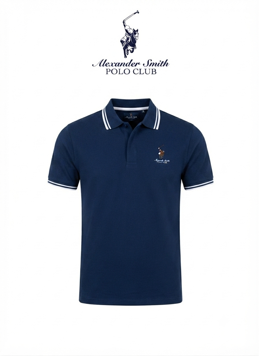 Camisa Polo Club Alexander Smith  Azul Marino NK04