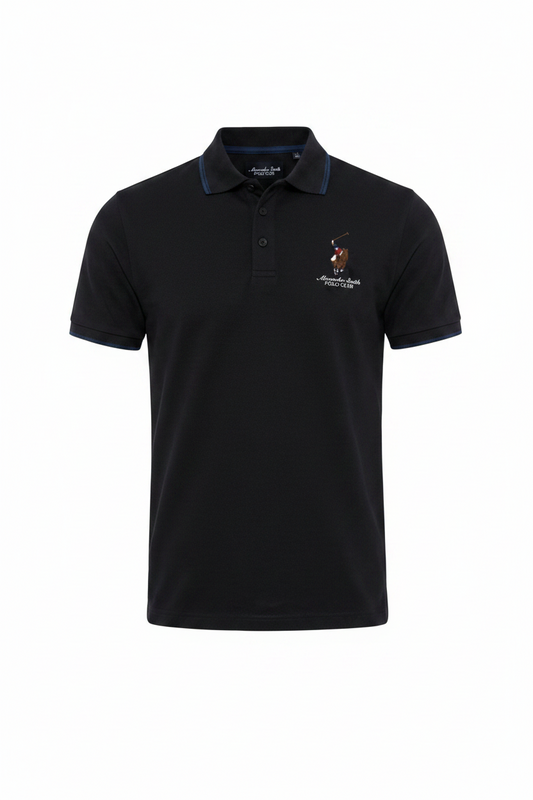 Camisa Polo Club Alexander Smith Negro NK04
