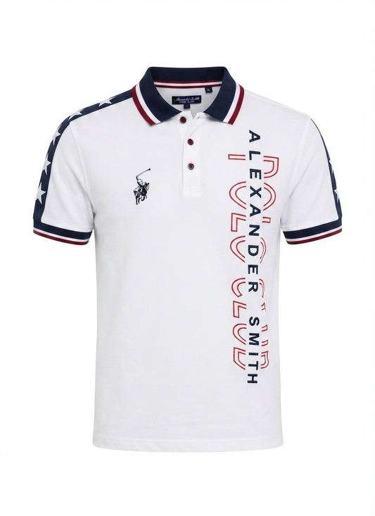Camisa Polo Club Alexander Smith Blanco NK05