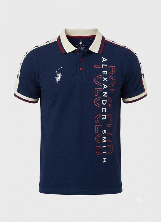 Camisa Polo Club Alexander Smith  Azul NK05