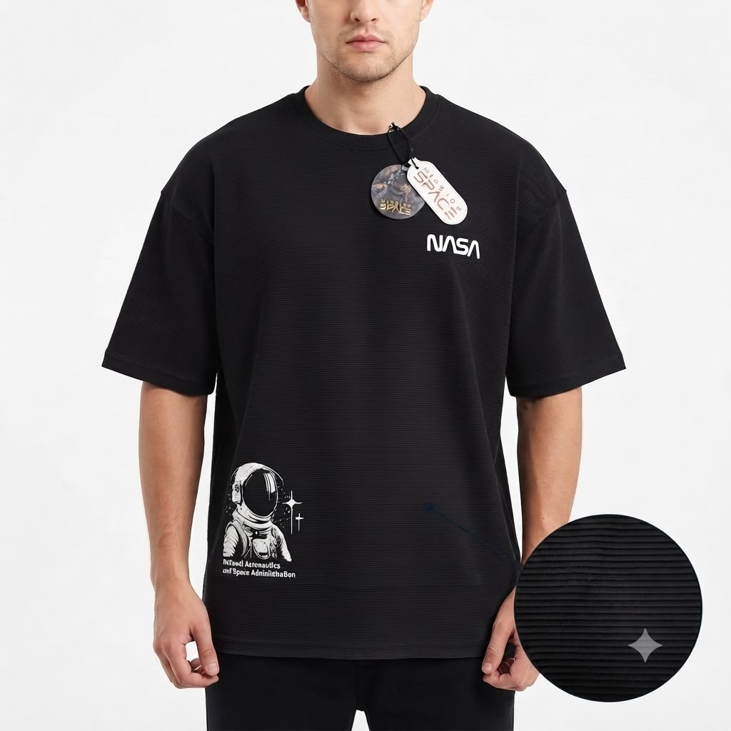 Camisa Oversize marca Mission Space/ Negro KCN38