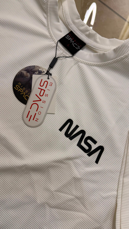 Camisa Oversize marca Mission Space/ Blanco  KCN38