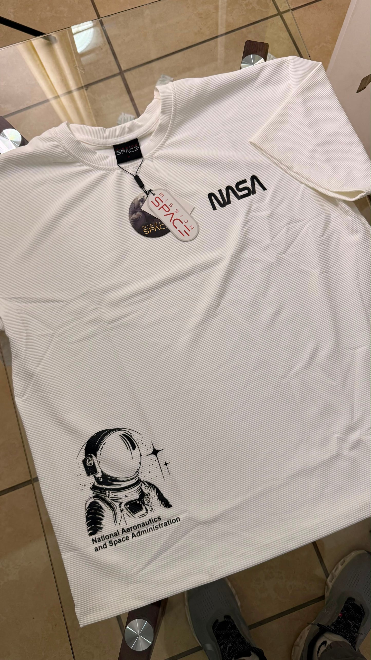 Camisa Oversize marca Mission Space/ Blanco  KCN38