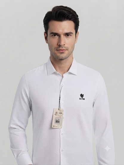 Camisa Formal Manga Marca Ice Man/ Blanco NK16