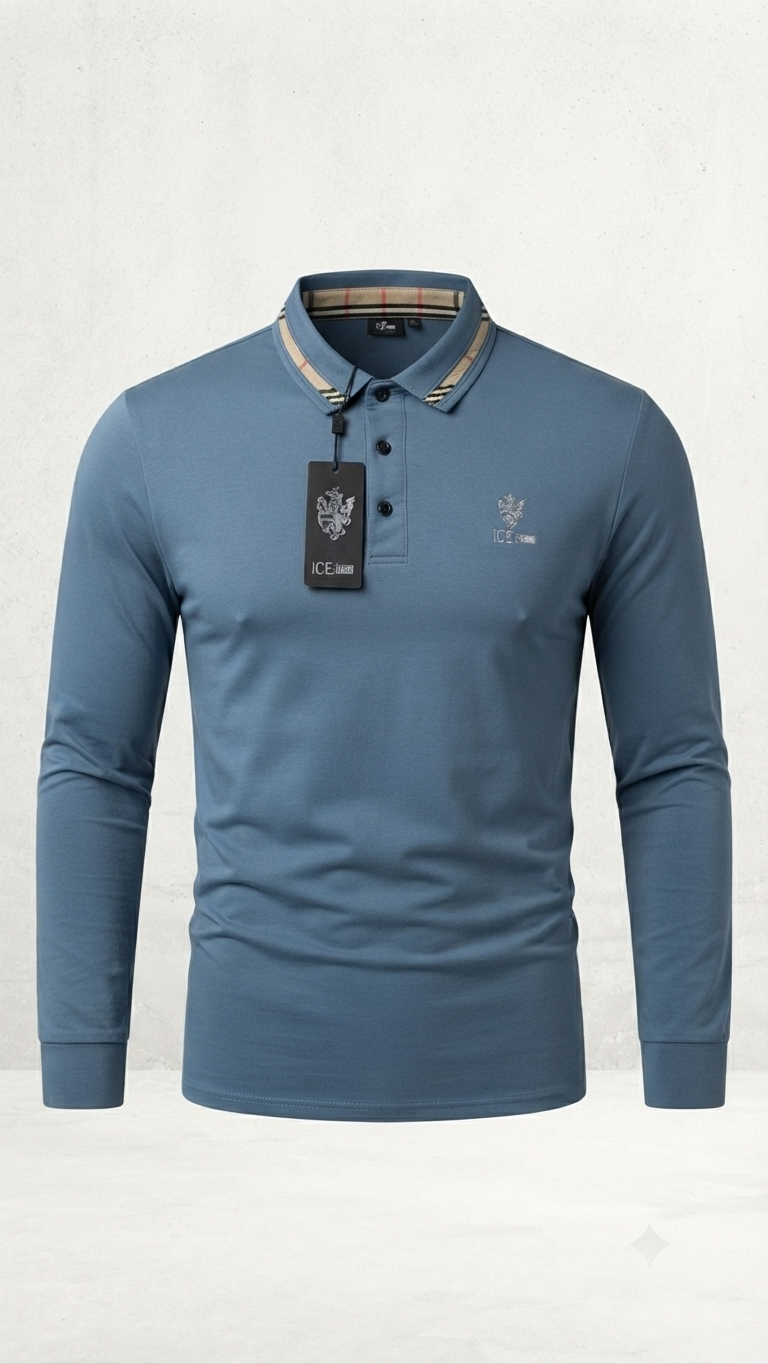 Camisa manga larga  Ice Man/ Azul Claro NK17