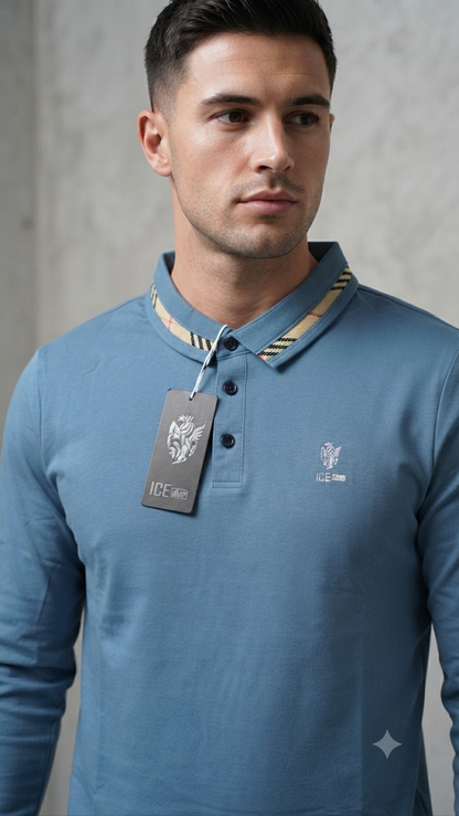 Camisa manga larga  Ice Man/ Azul Claro NK17