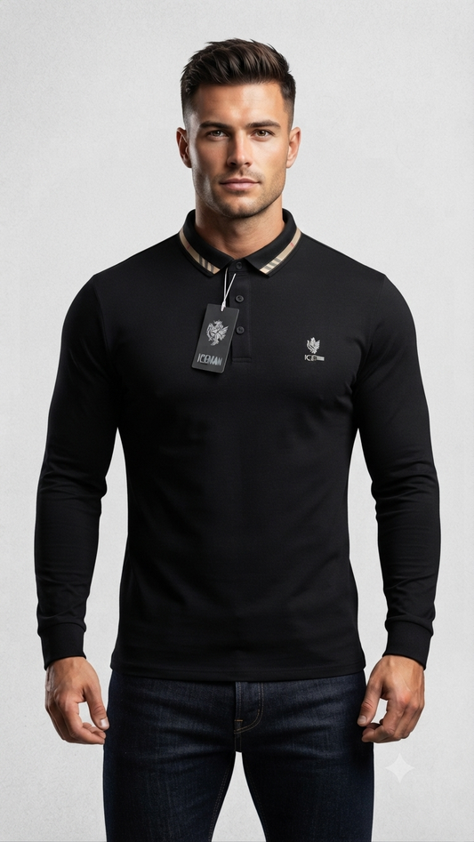 Camisa manga larga  Ice Man/ Negro NK17