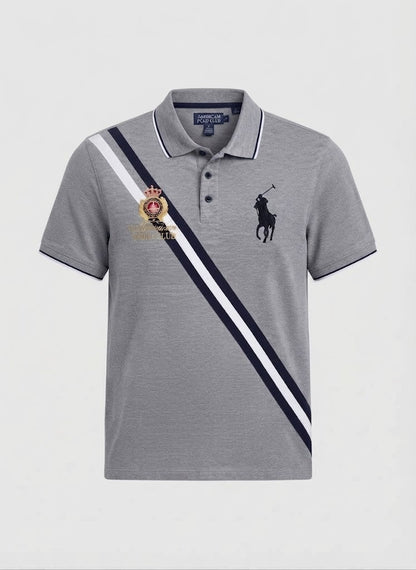 Camisa Polo Club Alexander Smith  Gris NK22