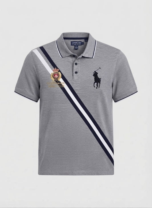 Camisa Polo Club Alexander Smith  Gris NK22