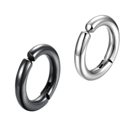 Black Hoop Pressure Earring