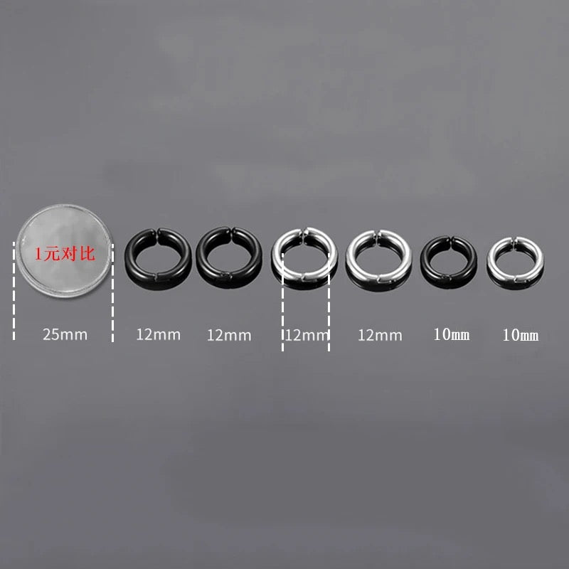 Black Hoop Pressure Earring