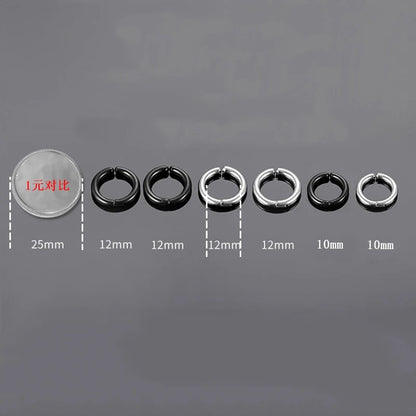 Black Hoop Pressure Earring