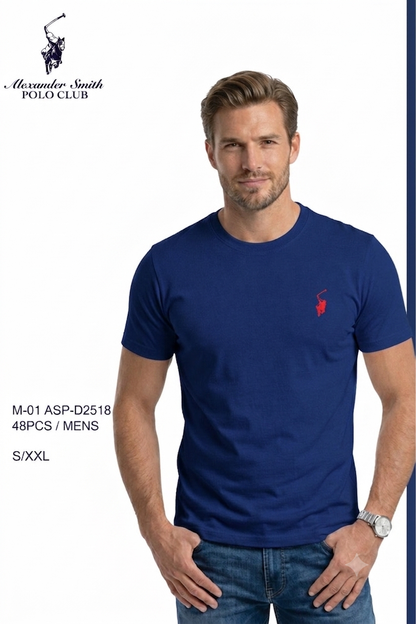 Camiseta Polo Club Alexader Smith - Azul KCN06