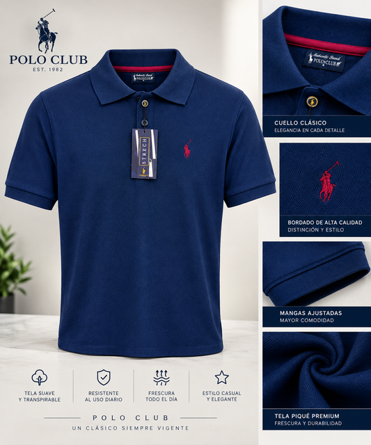 Camisa Polo Club Alexander Smith Azul  NK28