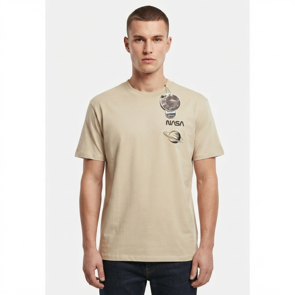 Camiseta Mission Space - NASA Beige KCN34