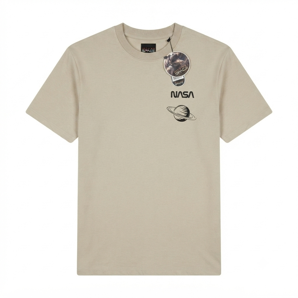 Camiseta Mission Space - NASA Beige KCN34