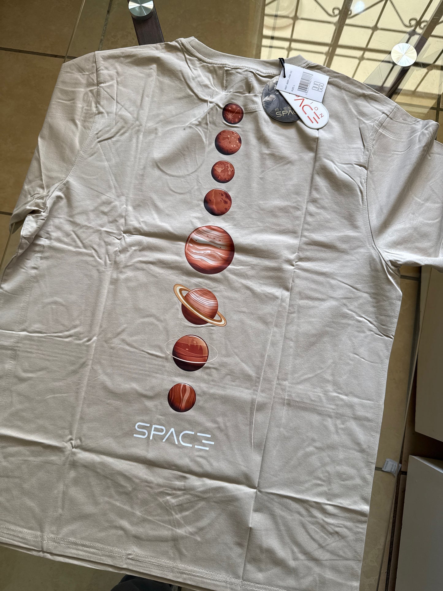 Camiseta Mission Space - NASA Beige KCN35