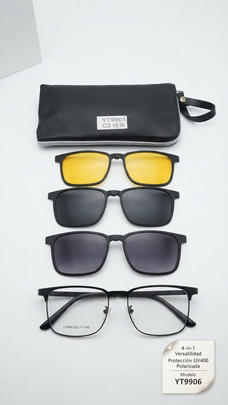 Lentes para el Sol. para caballero  -  Lente 4 en 1   C194