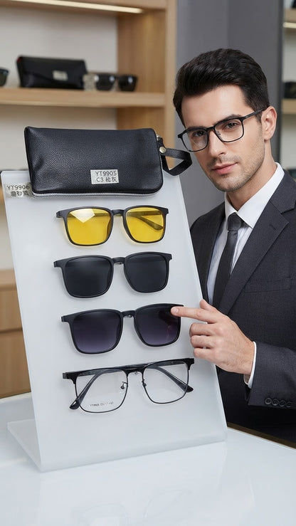 Lentes para el Sol. para caballero  -  Lente 4 en 1   C194
