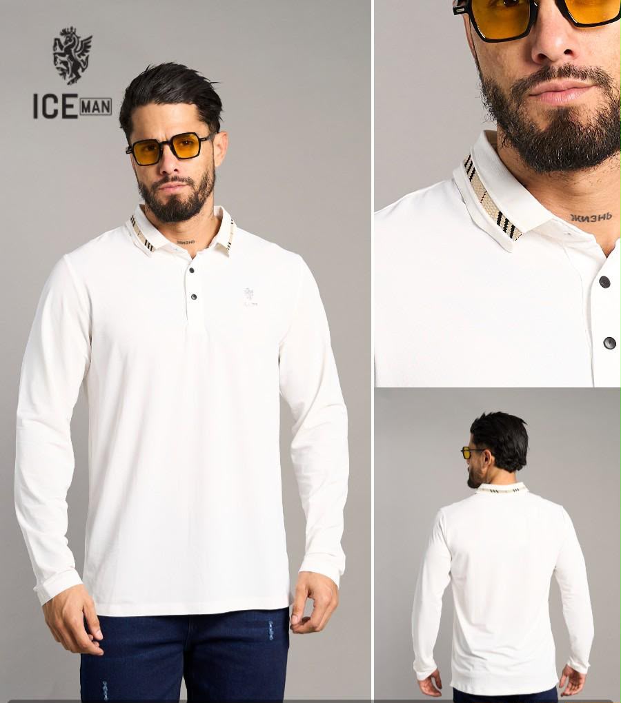 Camisa manga larga  Ice Man/ Blanco NK17