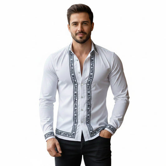 Camisa  manga larga para caballero/Blanco BL40