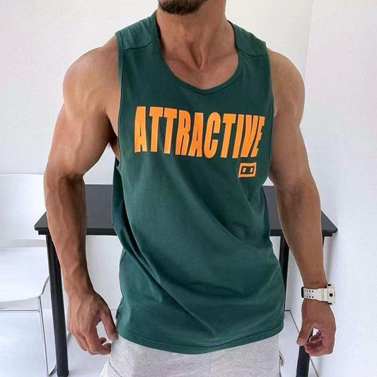 Camiseta desmangada Attractive - Verde K288
