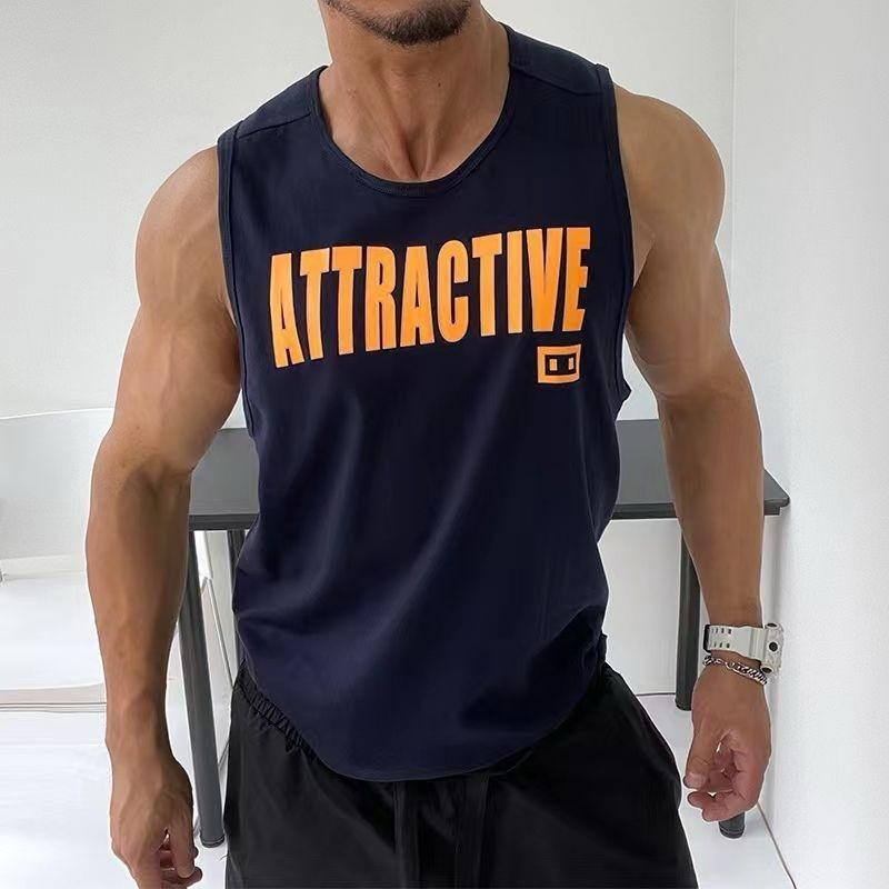 Camiseta desmangada Attractive - Azul K288