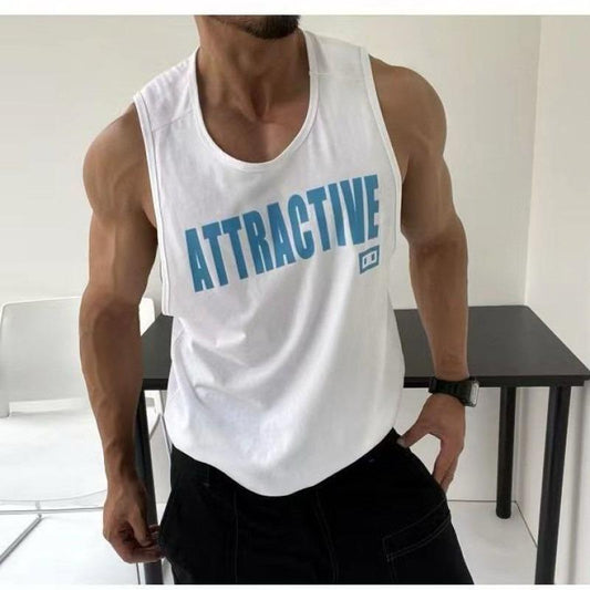 Camiseta desmangada Attractive - Blanca  K288