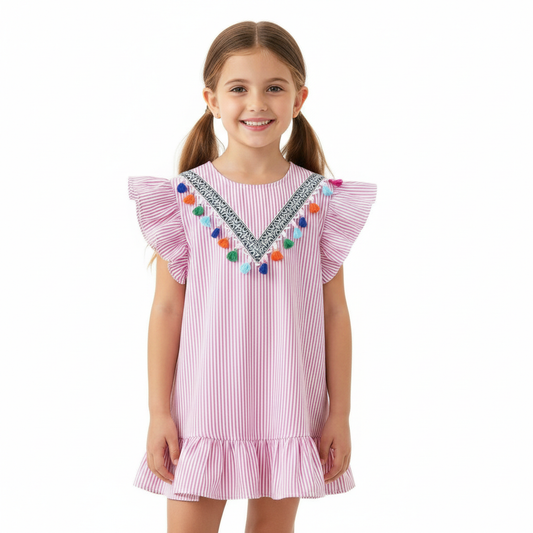 Vestido para niña / RA44 / Rosa
