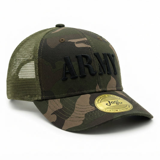 Gorra Curvada de Tela Verde camuflaje - KCN93